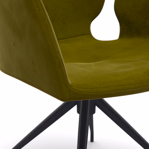 Armlehnstuhl Saltino - drehbar, Stoff, Schlammgrün