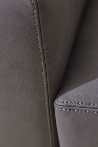 Sofa Anaheim - 3,5-Sitzer, Leder, Anthrazit