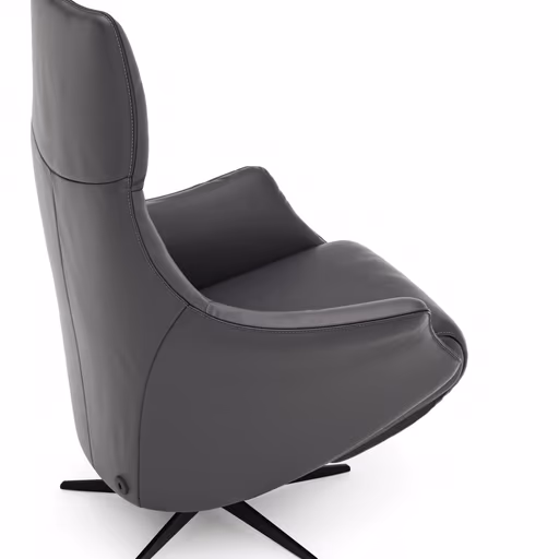 Relaxsessel Girona -  Relaxfunktion (motorisch), Leder, Schwarz