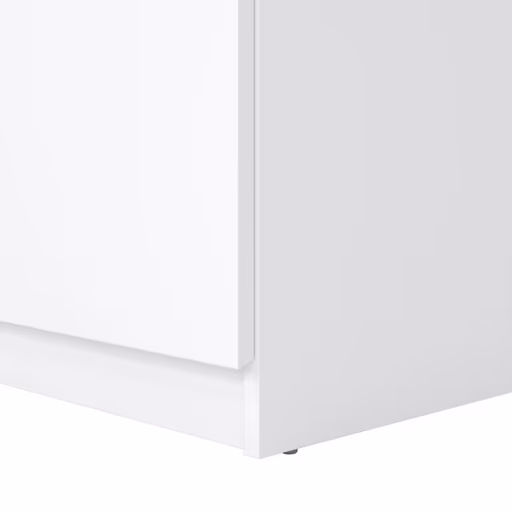 Nachtkonsole- B ca. 40 cm, Weiß, Hochglanz, Eiche Dekor