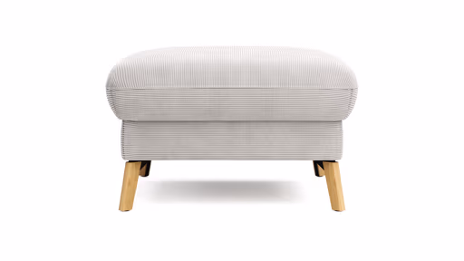 Hocker Maryville - LB ca. 74x74 cm, Stoff, Beige