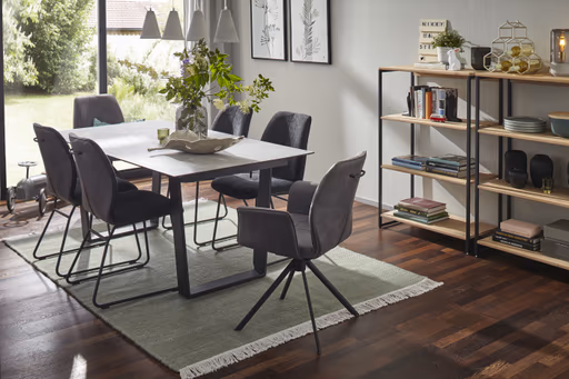 Esstisch Dinner - LB ca. 200x95 cm, Kunststoff, Hellgrau