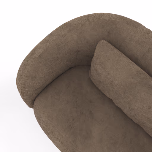 Sofa Karasu - 3-Sitzer, Stoff, Taupe