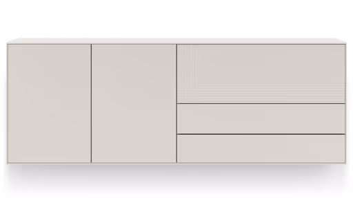 Sideboard Colore - B ca. 200 cm, Lack, Weiß