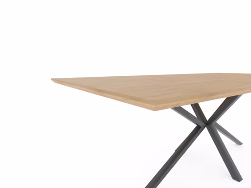 Esstisch Due Viso - LB ca. 220x100 cm, Wildeiche massiv, geölt