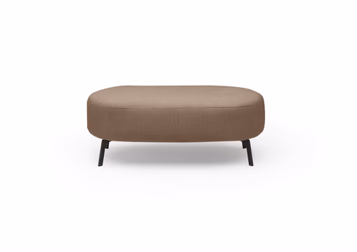 Hocker CARLLOTA - LB. ca. 125x73 cm, Stoff, Taupe