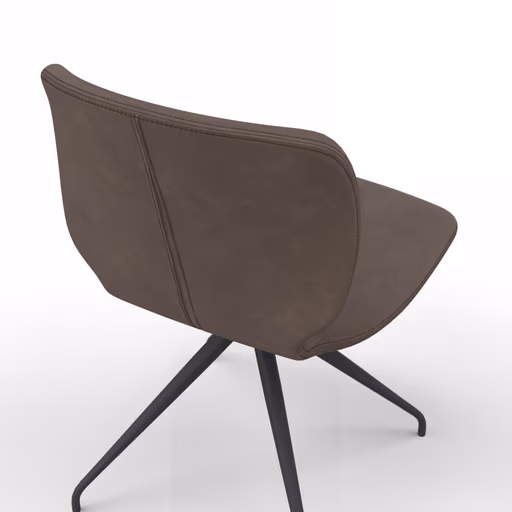 Stuhl Saltino - Stoff, Dunkelbraun