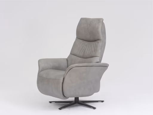 Sessel - Relaxfunktion, Leder, Grau