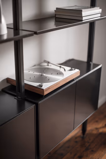 Regal Edge - B ca. 283 cm, Lack, Schwarz