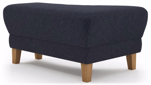 Hocker Stamford - gebogen, Links, LB ca. 89x65 cm, Stoff, Dunkelblau