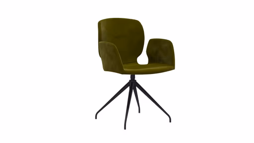 Armlehnstuhl Saltino - drehbar, Stoff, Schlammgrün