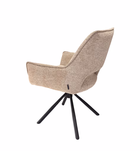 Armlehnstuhl MARESA - drehbar, Stoff, Braun