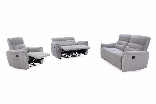 TV-Sessel - Relaxfunktion, Chenille, Hellgrau
