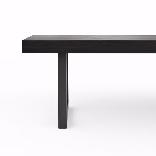 Holzbank Clifton - Breite ca. 220cm, Zerreiche massiv, smoked