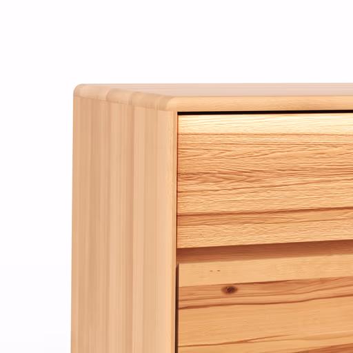 Mediaboard Hillsboro - inkl. Beleuchtung, Buche/Kernbuche natur, geölt