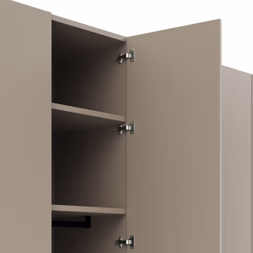 Drehtürenschrank Matera - BHT ca. 251x235x60 cm, Lack Matt, Kaschmir, Eiche, Milk
