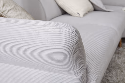 Sofa Maryville - 2,5-Sitzer mit Eckelement und Abschlussteil medium rechts, inkl. Kopfteil verstellbar, Stoff, Beige