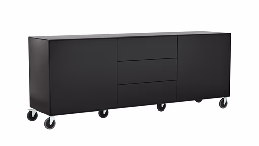 Sideboard Edge - Lack, Schwarz