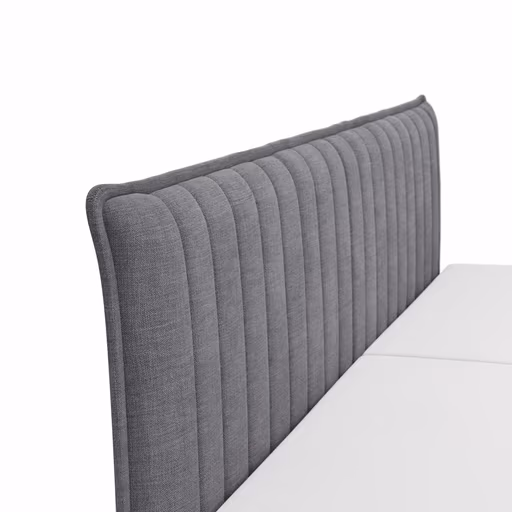 Boxspringbett Lund- Liegefläche ca. 180x200 cm, Stoff, Grau