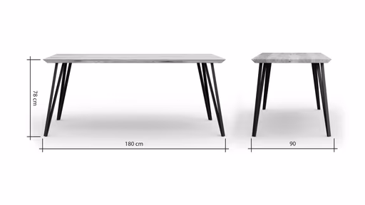 Esstisch Savannah - LBH ca. 180x90x78 cm, Wildeiche massiv, natur geölt