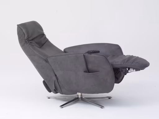 Sessel - Relaxfunktion motorisch, Leder, Kohle