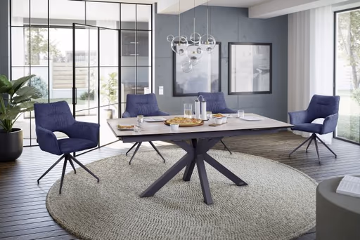 Esstisch MELANIA - ausziehbar, LB ca. 180x95, Keramik, Braun