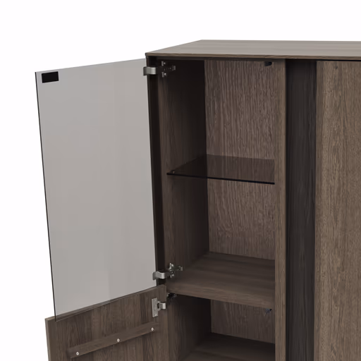 Highboard Saratoga - Buche massiv, silbergrau geölt