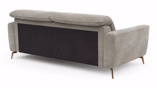 Sofa Tulsa KV - 3-Sitzer, inkl. Kopfteilverstellung, Stoff, Graubeige