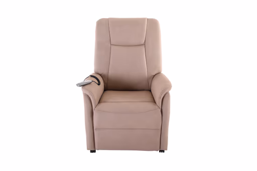 TV-Sessel MANDO - Aufstehhilfe, Relaxfunktion, Stoff, Grau-Beige