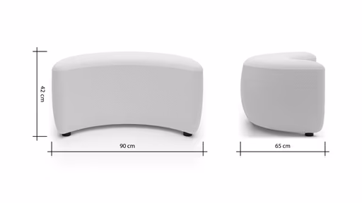 Anstellhocker Karasu - Stoff, Creme