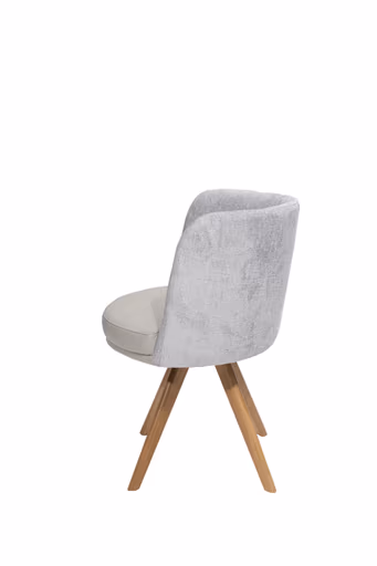 Polsterstuhl - drehbar, Stoff, Grau