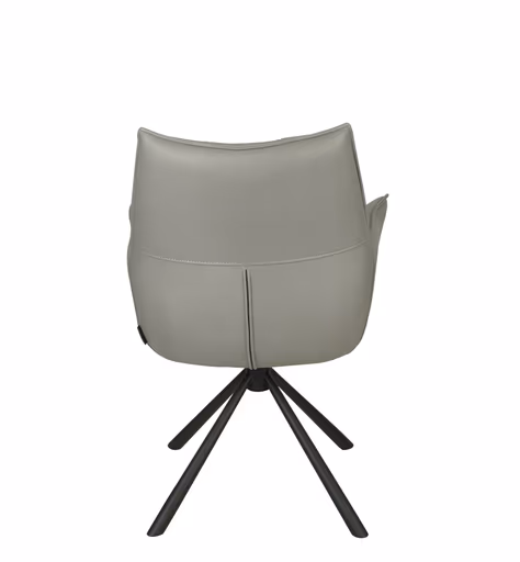 Armlehnstuhl MAKANA - drehbar, Stoff, Hellgrau