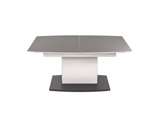 Couchtisch - höhenverstellbar/ausziehbar, LBH. ca. 115(155)x70x53-72 cm, Glas, Grau