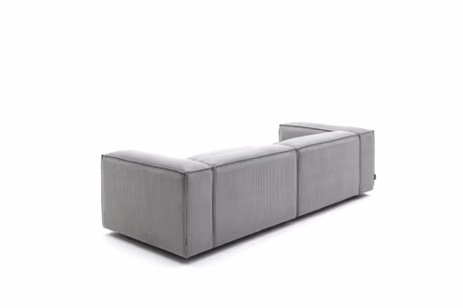 Ecksofa Aki - Longchair links, 1,5-Sitzer, Stoff, Hellgrau