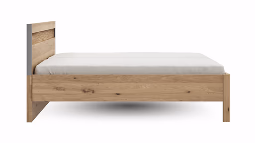 Bett Viana - Liegefläche ca. 180x200 cm, Furnier, Balkeneiche