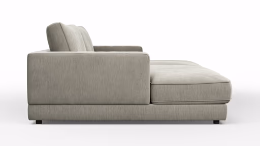 Megasofa Juni - Stoff, Hellgrau