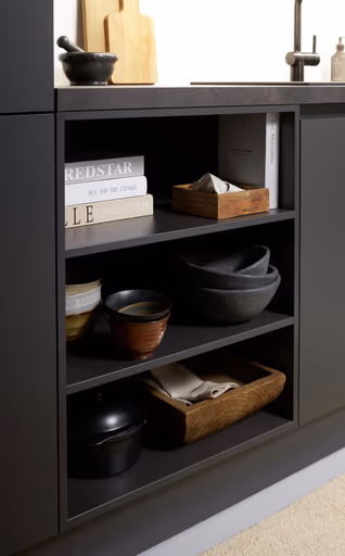 L-Küche 51.190 GL 4 524, Schwarz matt