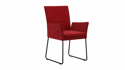 Armlehnstuhl Saragossa - Stoff, Rot