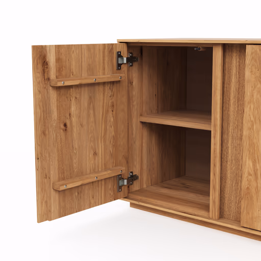 Mediaboard Saratoga - Wildeiche massiv, natur geölt