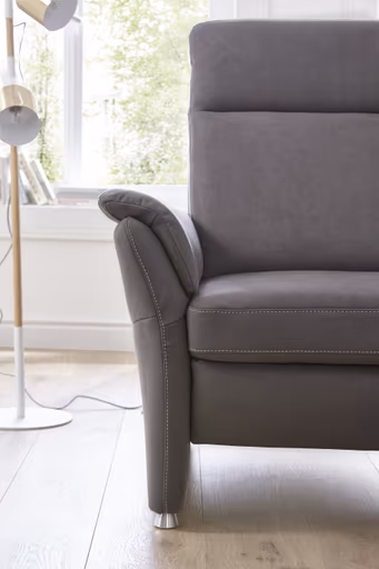 Sofa Arima H - 2-Sitzer inkl. Relaxfunktion (motorisch), Stoff, Dunkelbraun