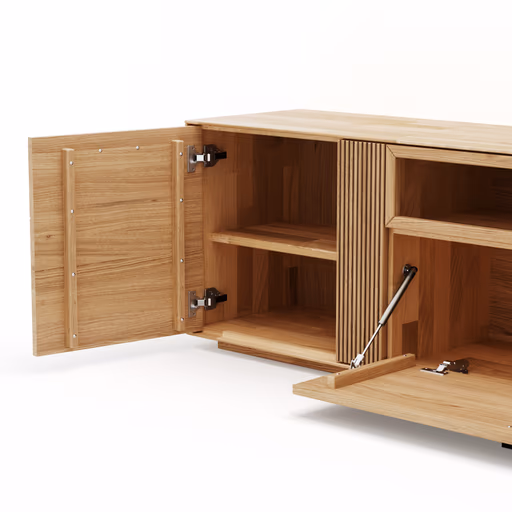 Lowboard Estana - Eiche massiv, legno