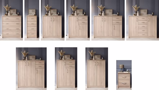 Kommode - B ca. 74 cm, Sonoma Eiche Nachbildung