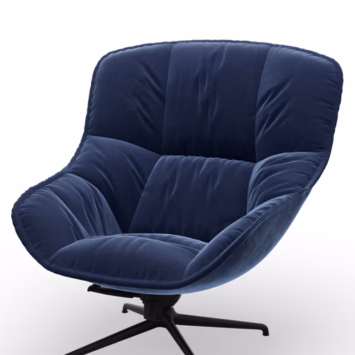 Sessel Unn - Stoff, Indigo