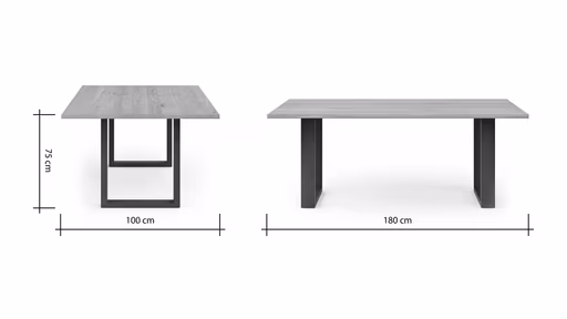 Esstisch Phoenix - LB ca. 180x100 cm, Eiche massiv