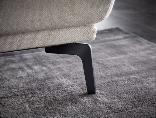 Ecksofa Amadena - 2-Sitzer mit Ecke rechts inkl. Relaxfunktion motorisch, Sitzvorzug und Kopfteilverstellung, Stoff, Creme