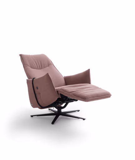 Relaxsessel Marsala - Relaxfunktion (motorisch), Stoff, Altrosa