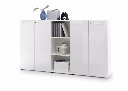 Aktenschrank GWEN - B/H/T ca. 80x120x37 cm, Weiß