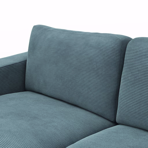 Sofa Juni - 2-Sitzer, Cord, Petrol