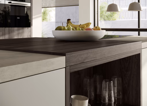 Inselküche 51.210 CO 3 524, Kieselgrau