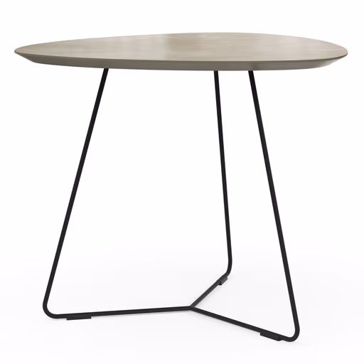 Ecktisch Fano - LBH ca. 59x50x50 cm, HPL Laminat, Grau